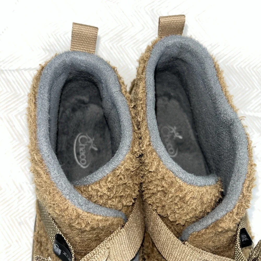 Chaco Ramble Puff Kids Booties Slippers Size 2 EU 33 Trekking Brown Sherpa‎ Warm